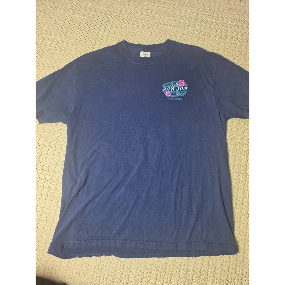 Ron Jon Surf Shop T-Shirt Mens XL Blue Excellent Graphic Orlando Comfort Colors